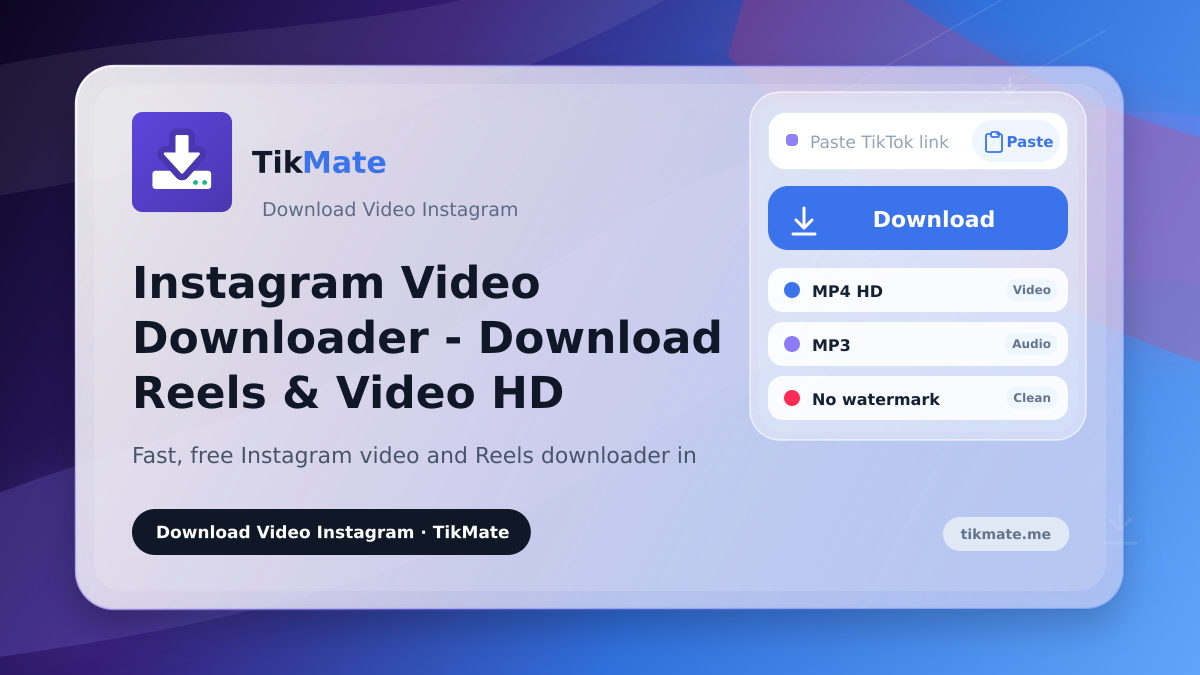 Instagram Video Downloader - Download Reels & Video HD