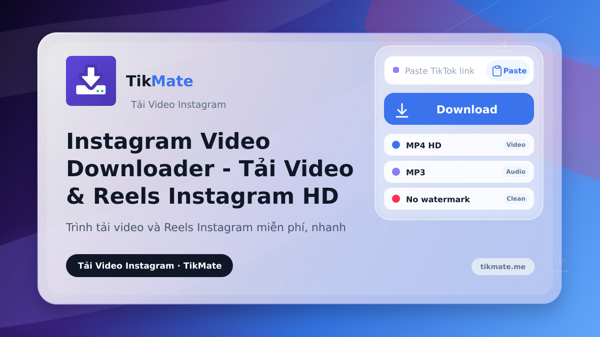Instagram Video Downloader - Tải Video & Reels Instagram HD